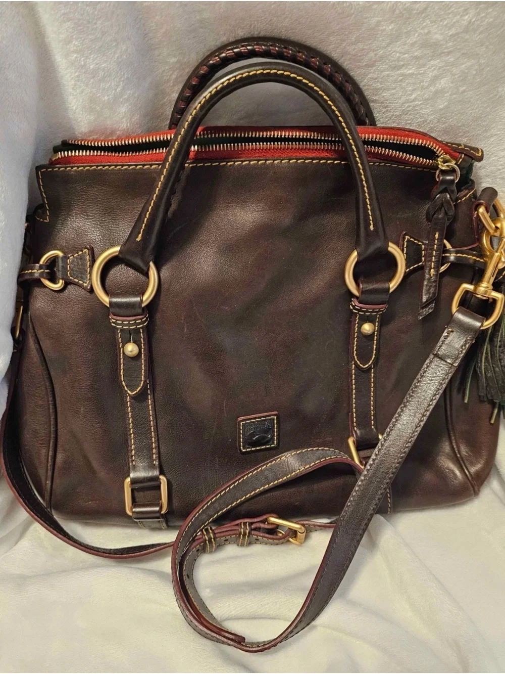 Dooney & Bourke Regular Florentine Satchel in Brown Tmoro